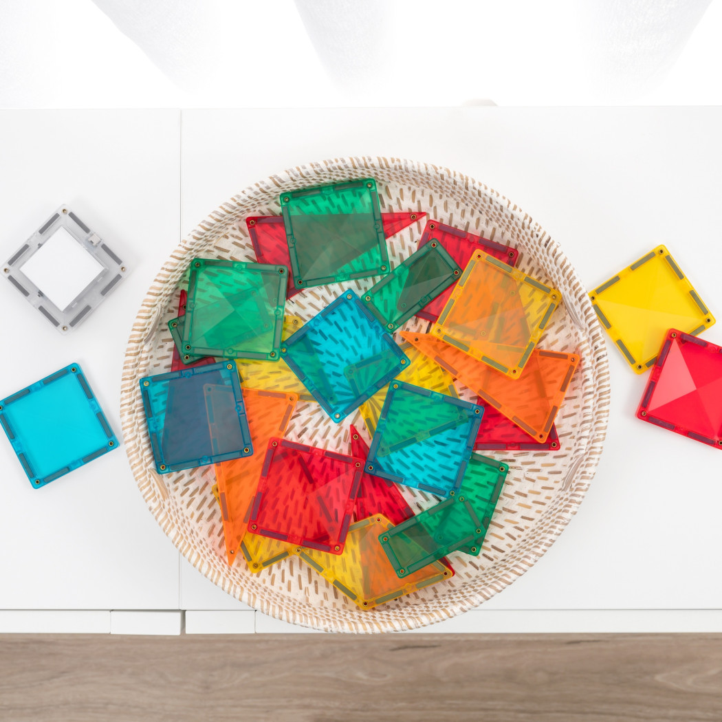 Świecąca Rakieta - Klocki Magnetyczne z Podświetlanym Klockiem LED - 30 Elementów - Connetix