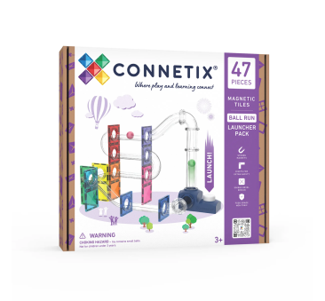 Kulodrom z Wyrzutnią Kulek - Klocki Magnetyczne - 47 Elementów - Connetix