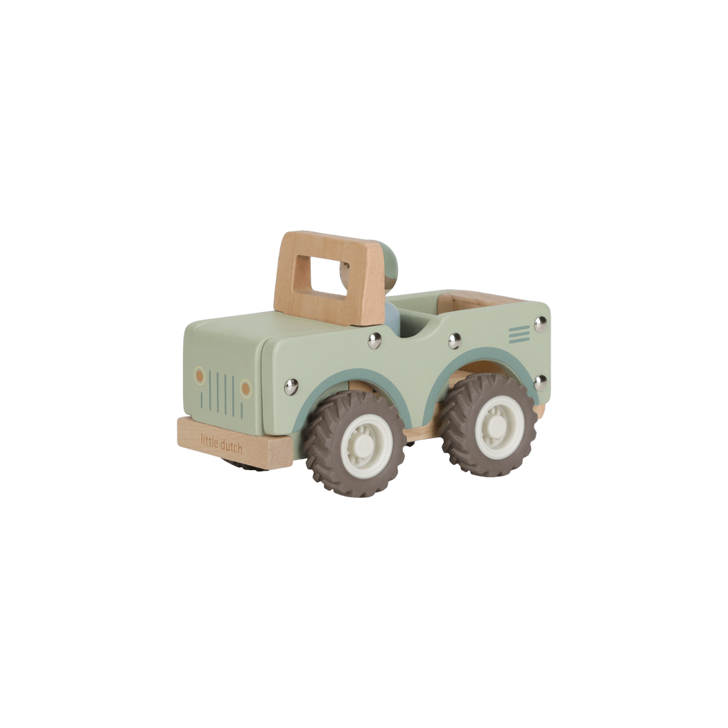 Jeep Safari Friends - Drewniane Auto Terenowe z Wyjmowanym Ludzikiem - Little Dutch