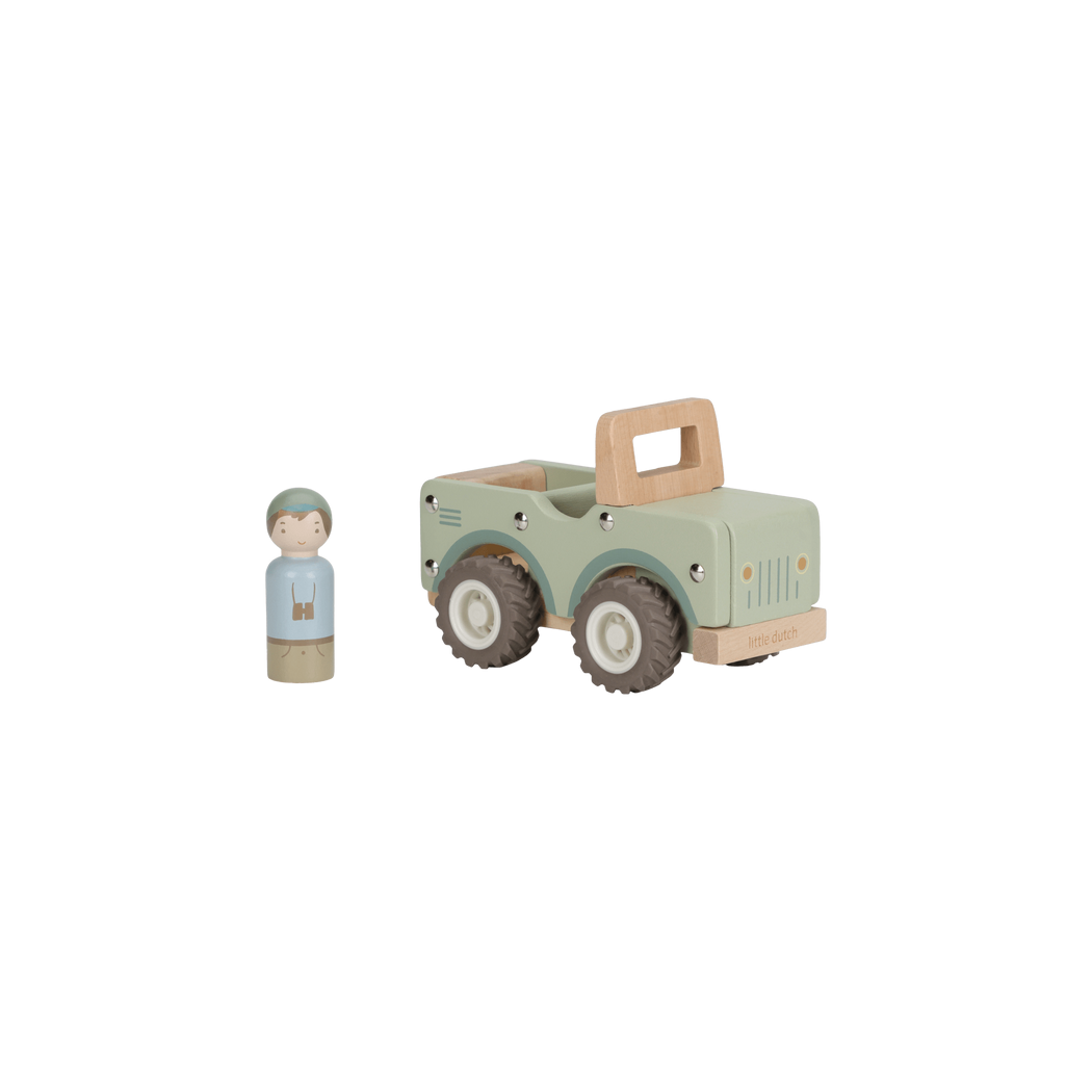 Jeep Safari Friends - Drewniane Auto Terenowe z Wyjmowanym Ludzikiem - Little Dutch
