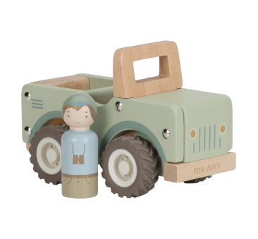 Jeep Safari Friends - Drewniane Auto Terenowe z Wyjmowanym Ludzikiem - Little Dutch