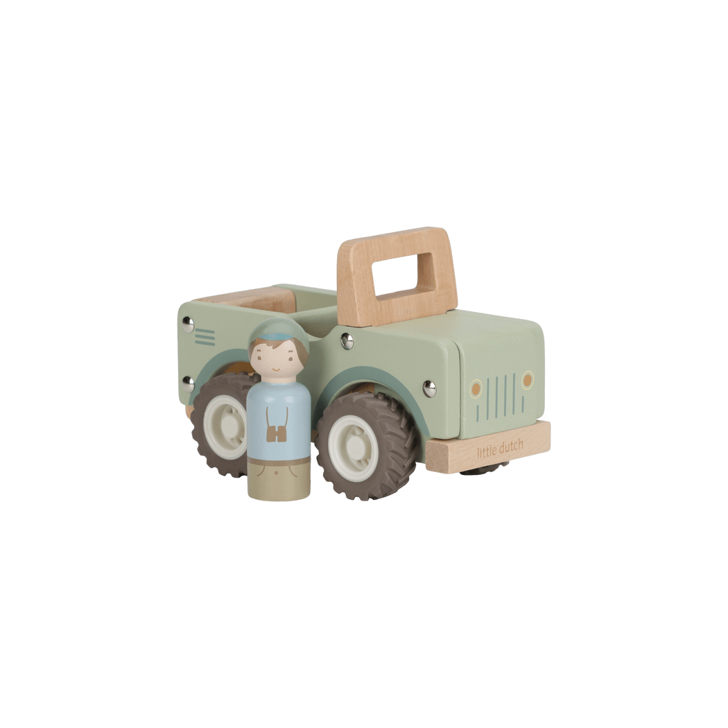 Jeep Safari Friends - Drewniane Auto Terenowe z Wyjmowanym Ludzikiem - Little Dutch