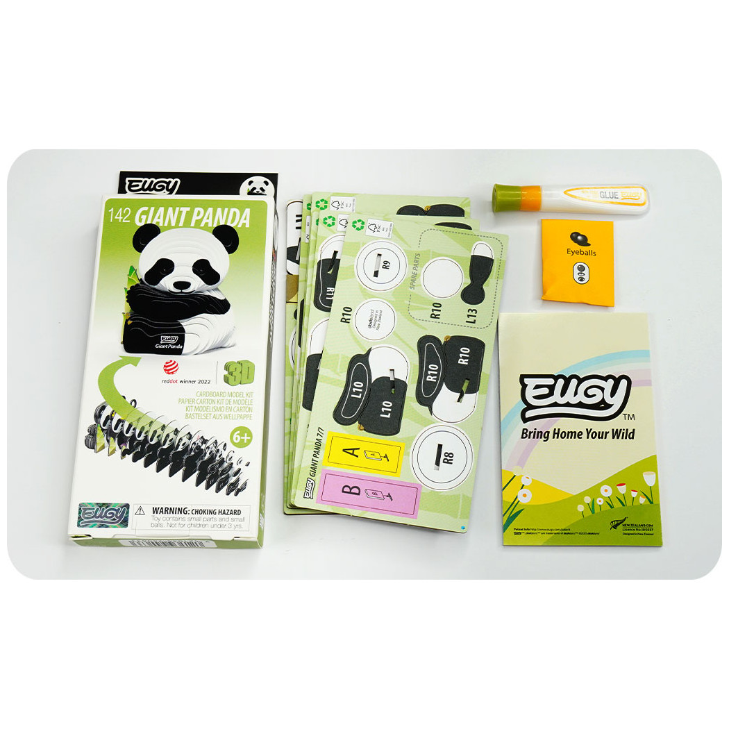 Panda Wielka - Niedźwiedź Bambusowy - Eko Układanka 3D - Eugy