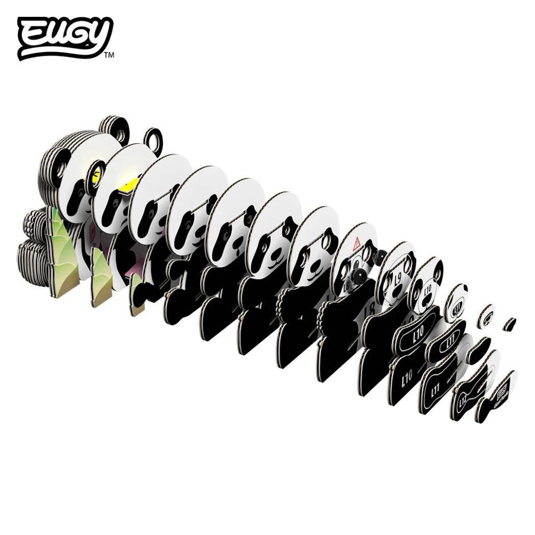 Panda Wielka - Niedźwiedź Bambusowy - Eko Układanka 3D - Eugy
