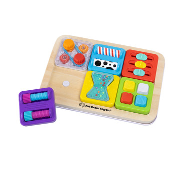 Nakrętki - PlayTab Sensoryczny Kwadrat - Jeden Element do Tablicy - Fat Brain Toys