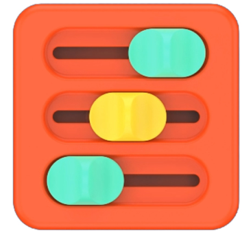 Suwaki - PlayTab Sensoryczny Kwadrat - Jeden Element do Tablicy - Fat Brain Toys