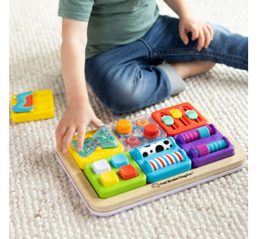 Gąsienica Koła Zębate - PlayTab Sensoryczny Kwadrat - Jeden Element do Tablicy - Fat Brain Toys