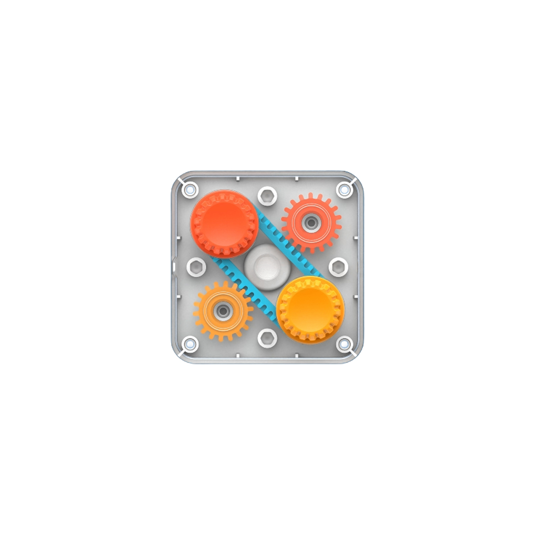 Gąsienica Koła Zębate - PlayTab Sensoryczny Kwadrat - Jeden Element do Tablicy - Fat Brain Toys