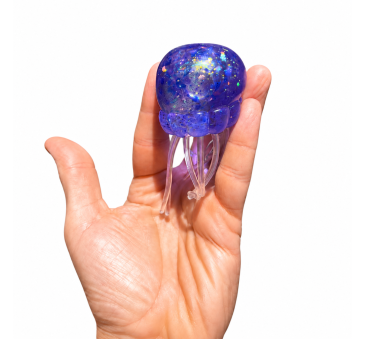 Meduza - Gniotek z Wolnym Odbiciem - Brokatowy Antystresowy Sensoryczny - Fidget
