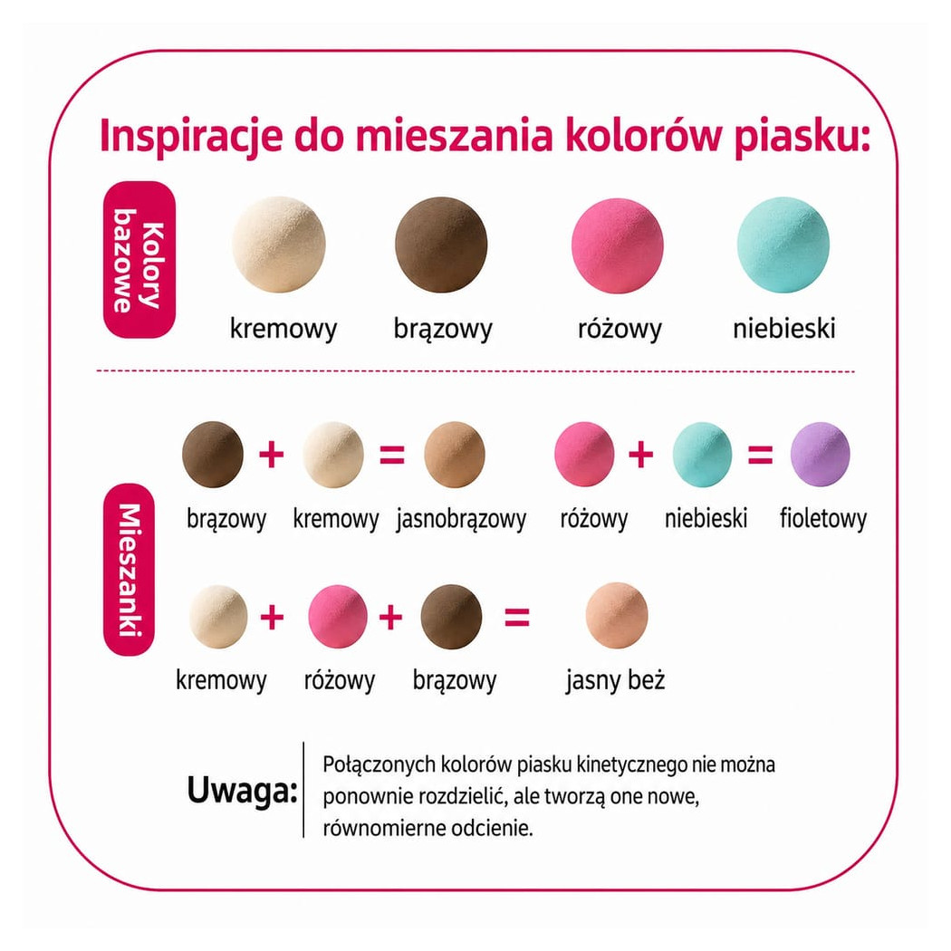 Magiczny Piasek - Masa Kinetyczna Foremki i Narzędzia - Pojemnik z Pokrywką - Mideer