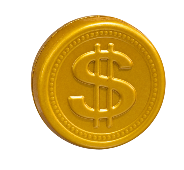 Złota Moneta - Złoty Dolar Miękki Gniotek Antystresowy Sensoryczny - Fidget