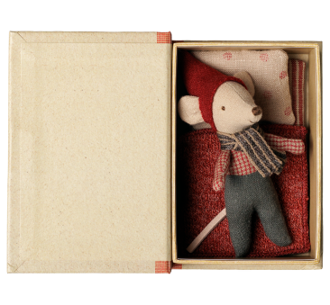 Świąteczna Myszka w Książeczce z Posłaniem - Christmas mouse, Baby in book - Maileg