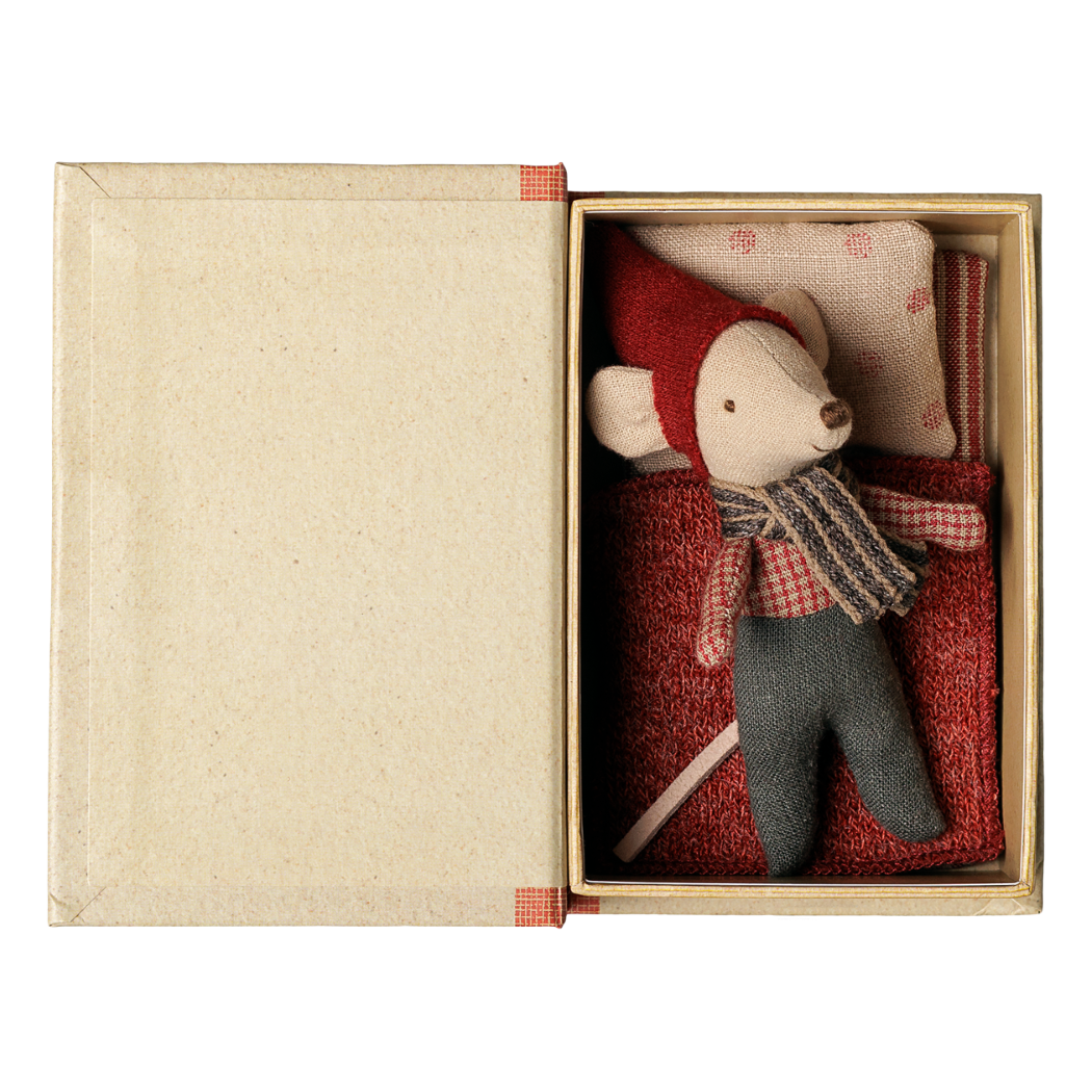 Świąteczna Myszka w Książeczce z Posłaniem - Christmas mouse, Baby in book - Maileg