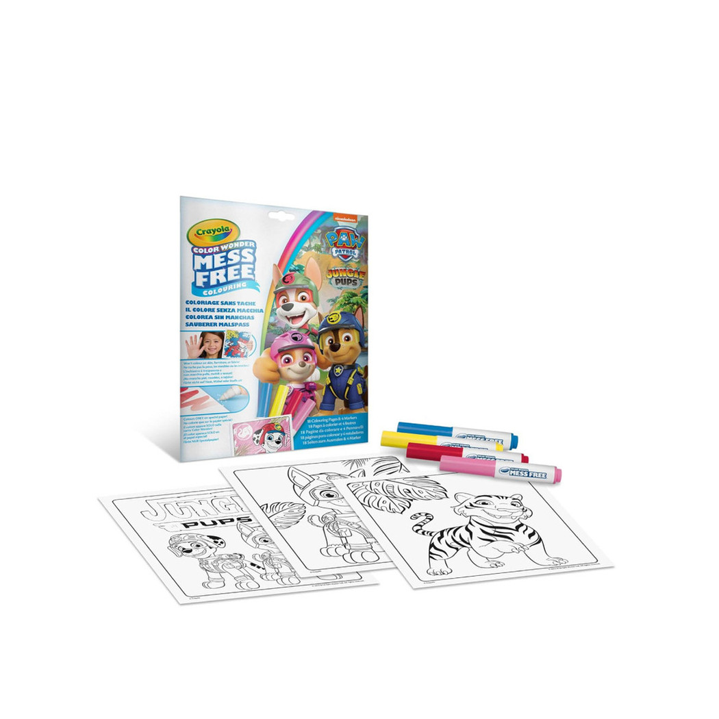Psi Patrol - Kolorowanka i 4 Niebrudzące Flamastry - Color Wonder Crayola
