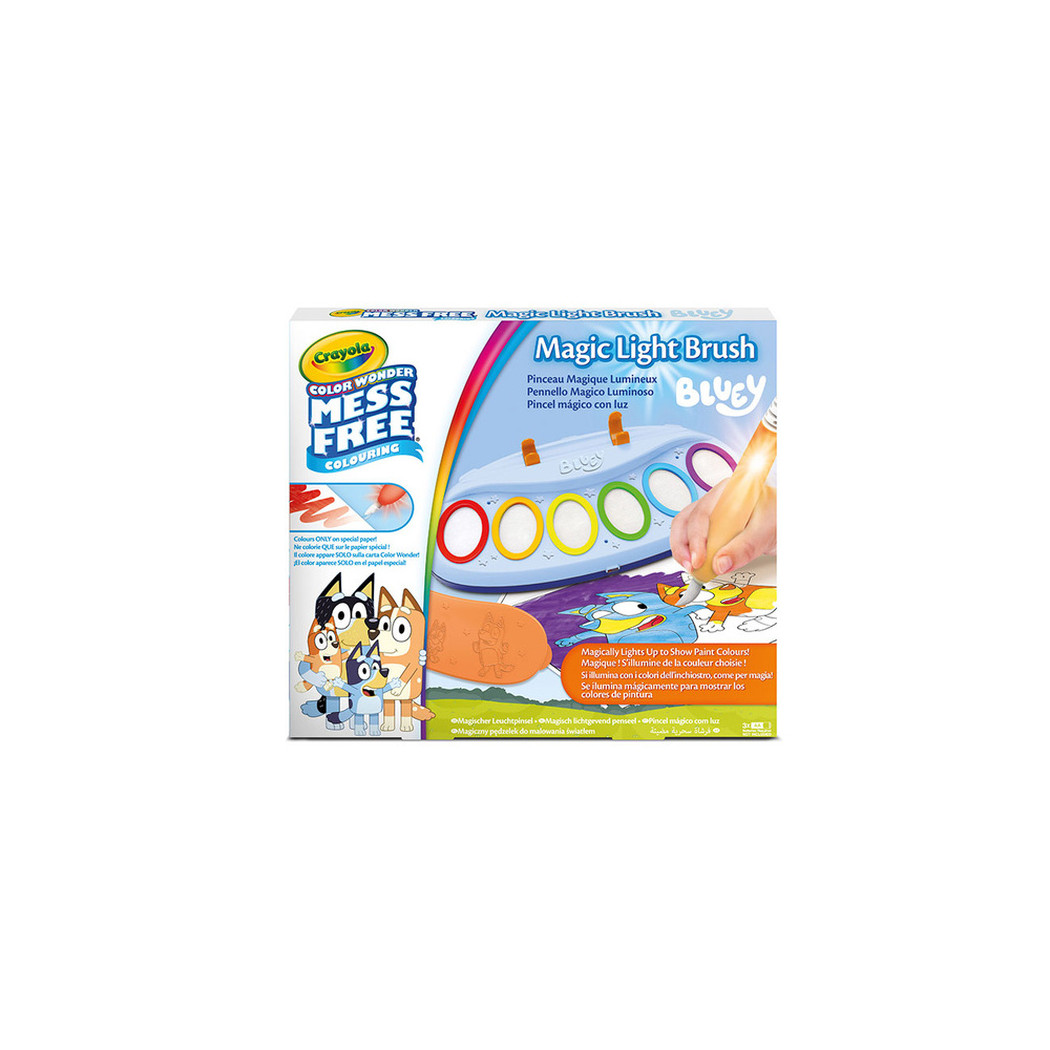 Bluey - Magiczny Pędzelek do Malowania Światłem - Niebrudząca Kolorowanka - Color Wonder Crayola