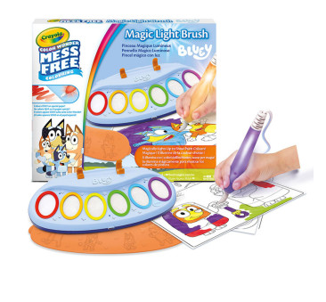 Bluey - Magiczny Pędzelek do Malowania Światłem - Niebrudząca Kolorowanka - Color Wonder Crayola