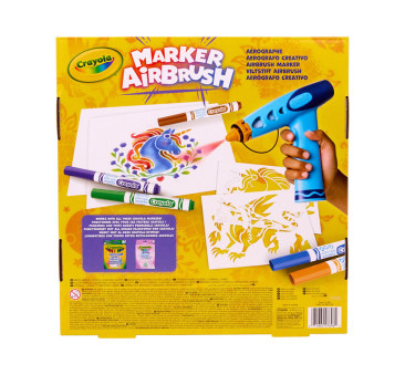 Aerograf dla Dzieci - do Malowania Natryskowego - 5 Szablonów i 8 Flamastrów - Crayola