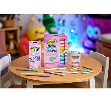 20 Kolorów Pastelowych - Zmywalne Mazaki Pisaki Flamastry dla Dzieci - Super Tips Crayola