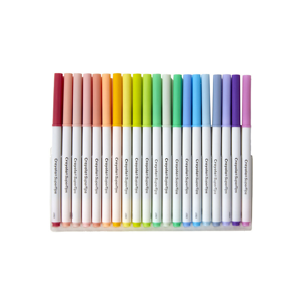 20 Kolorów Pastelowych - Zmywalne Mazaki Pisaki Flamastry dla Dzieci - Super Tips Crayola