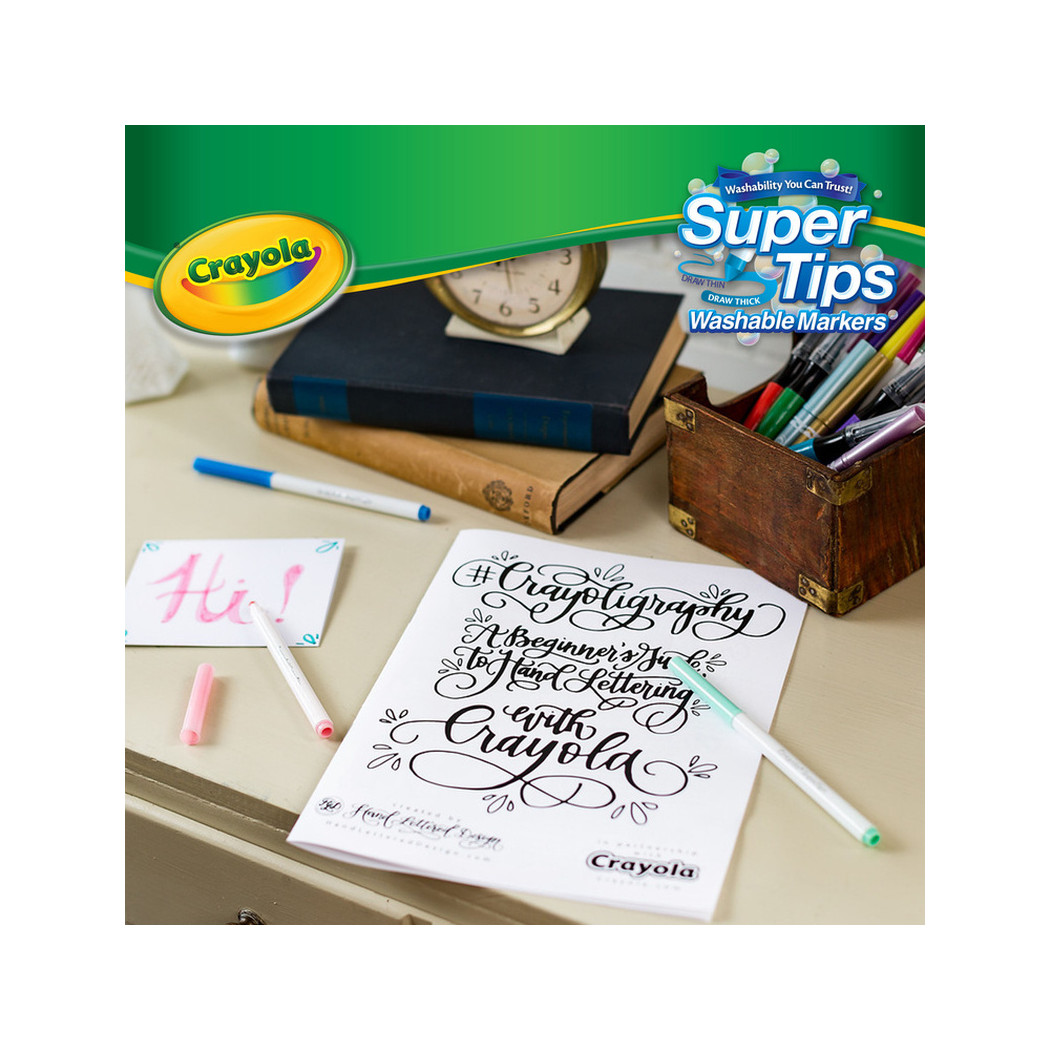 24 Kolory - Zmywalne Mazaki Pisaki Flamastry dla Dzieci - Super Tips Crayola