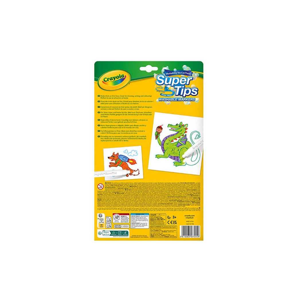 50 Kolorów - Zmywalne Mazaki Pisaki Flamastry dla Dzieci - Super Tips Crayola