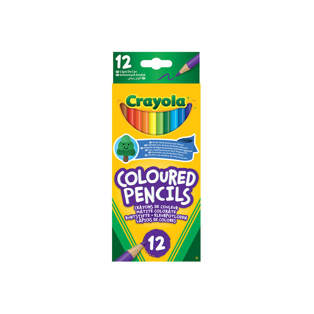 12 Kolorów - Kredki Ołówkowe - Drewniane - Crayola