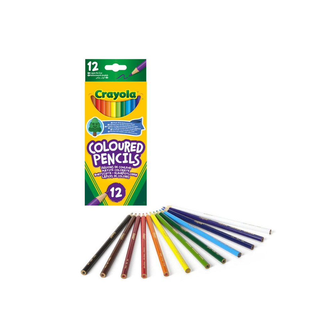 12 Kolorów - Kredki Ołówkowe - Drewniane - Crayola