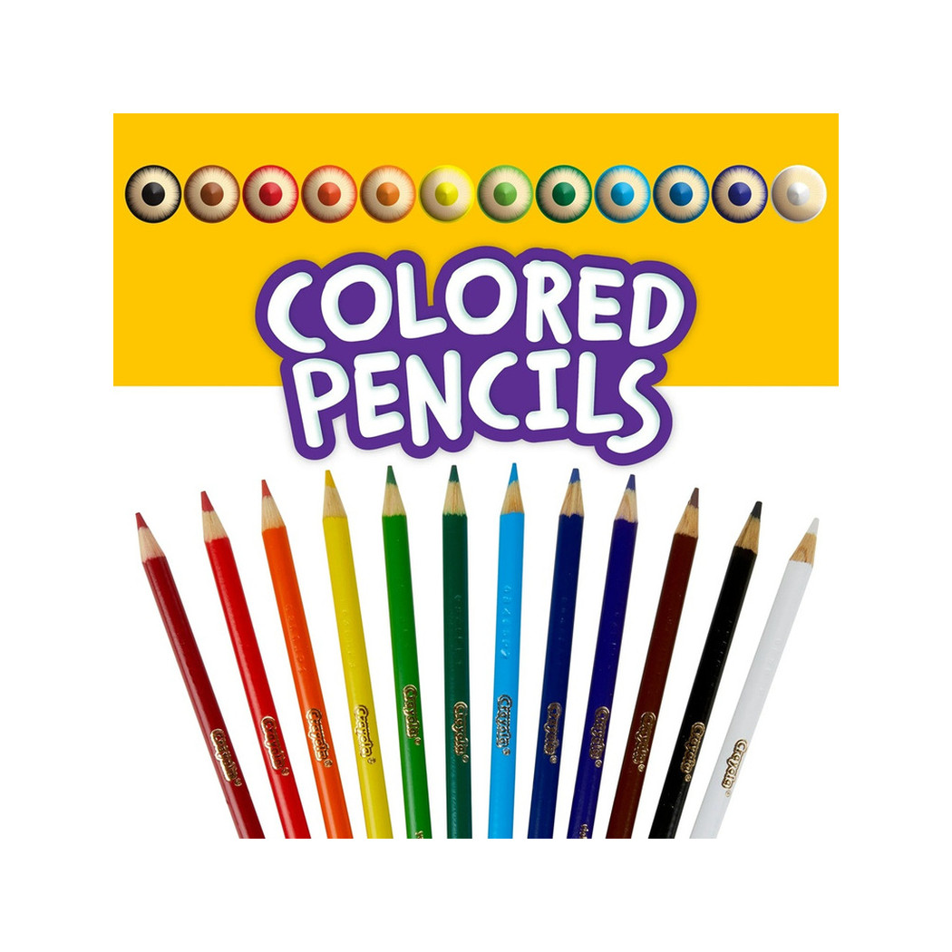 12 Kolorów - Kredki Ołówkowe - Drewniane - Crayola