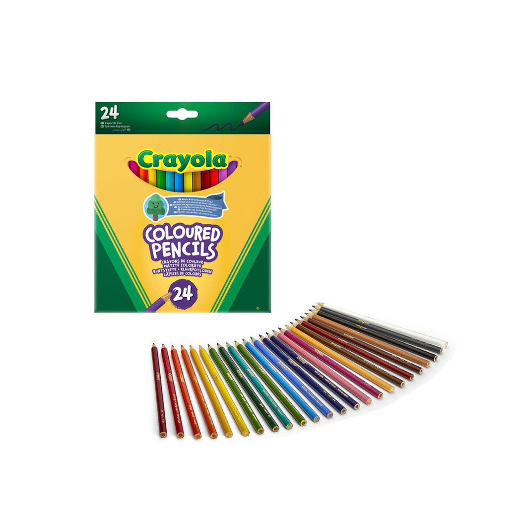 24 Kolory - Kredki Ołówkowe - Drewniane - Crayola