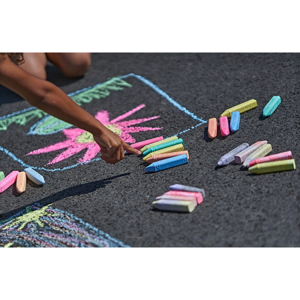 Gruba Kreda Chodnikowa Niepyląca dla Dzieci - Kolorowa - 16 szt - Crayola