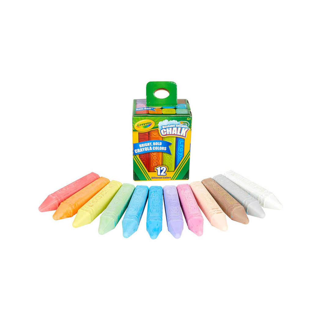 Gruba Kreda Chodnikowa Niepyląca dla Dzieci - Kolorowa - 16 szt - Crayola
