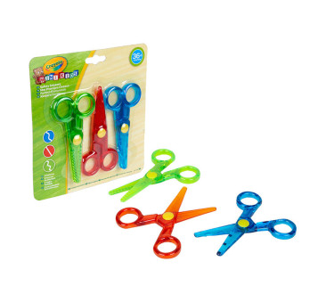 3 Pary - Bezpieczne Nożyczki Dekoracyjne - 3 Wzory Cięcia - Mini Kids Crayola