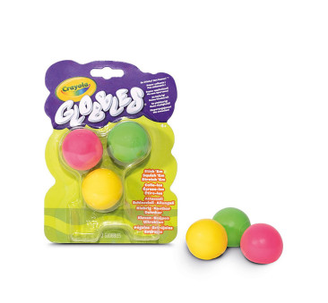 Lepkie Kulki do Rzucania 3 szt - Niebrudzące - Gniotki Antystresowe Globbles Crayola
