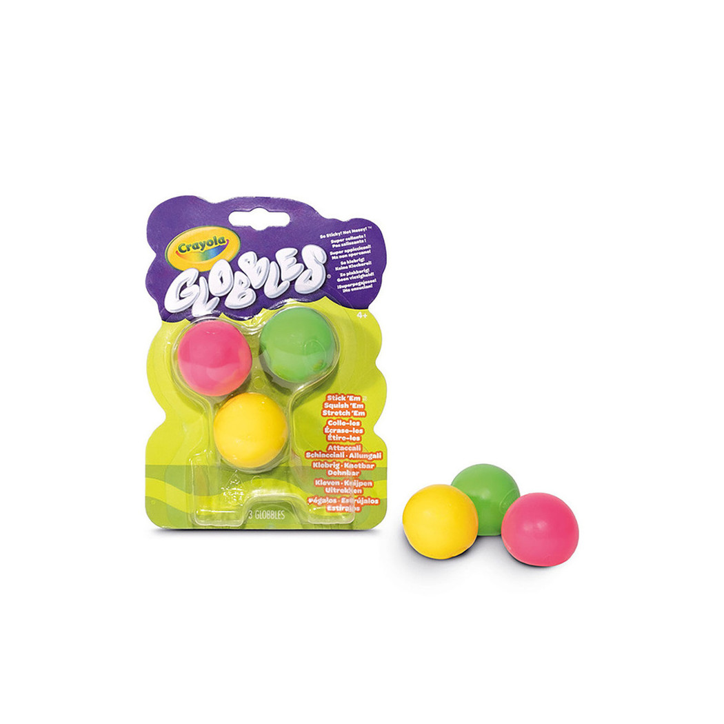 Lepkie Kulki do Rzucania 3 szt - Niebrudzące - Gniotki Antystresowe Globbles Crayola