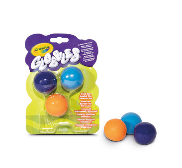 Lepkie Kulki do Rzucania 3 szt - Niebrudzące - Gniotki Antystresowe Globbles Crayola