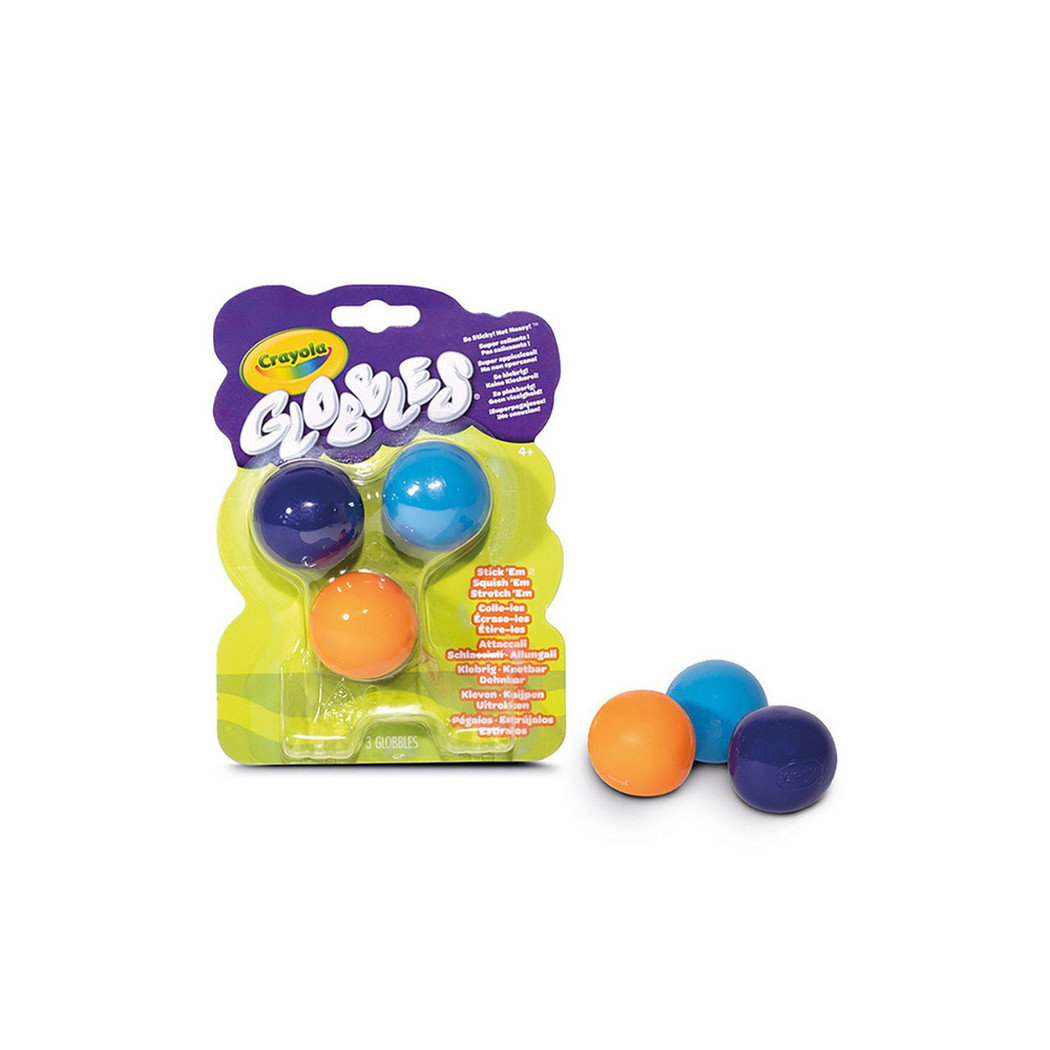 Lepkie Kulki do Rzucania 3 szt - Niebrudzące - Gniotki Antystresowe Globbles Crayola