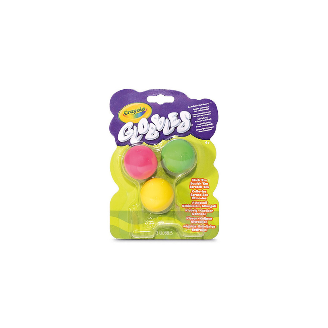 Lepkie Kulki do Rzucania 3 szt - Niebrudzące - Gniotki Antystresowe Globbles Crayola