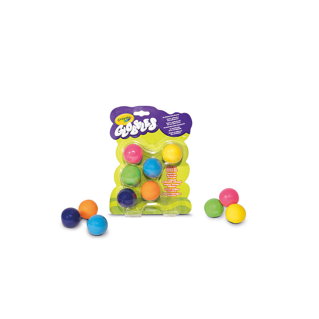 Lepkie Kulki do Rzucania 6 szt - Niebrudzące - Gniotki Antystresowe Globbles Crayola