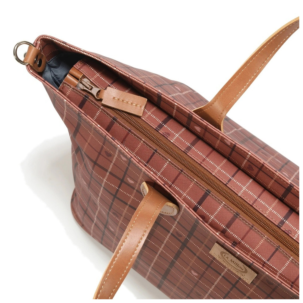 Torba Dla Mamy Duża roz. L - Moo Meadow Plaid - Premium - La Millou Feeria