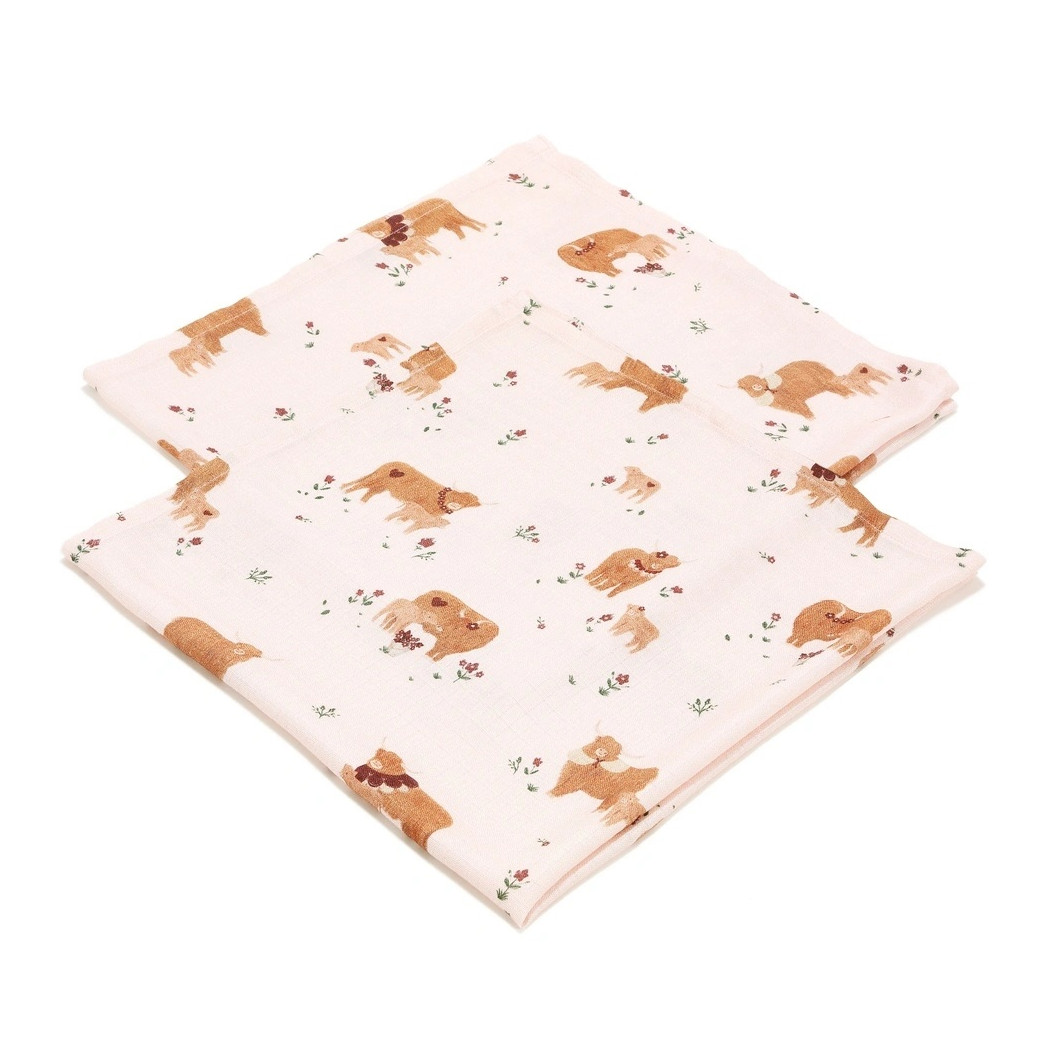 Moo Meadow - Zestaw Pieluszek 2 szt - Pieluszka 100% Bamboo Muślin - La Millou