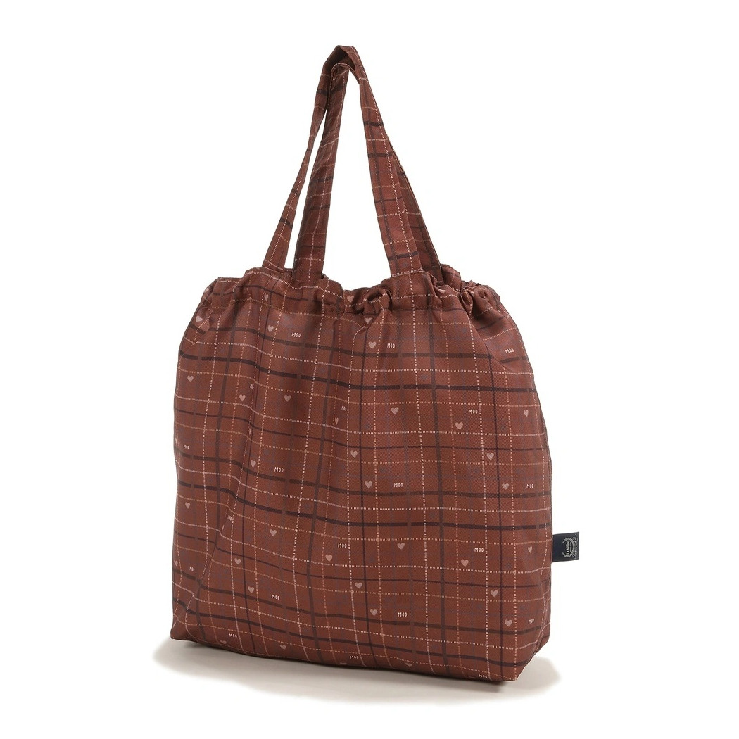 Moo Meadow Plaid - Torba Shopper Bag z Kieszonką - Tote Bag - La Millou