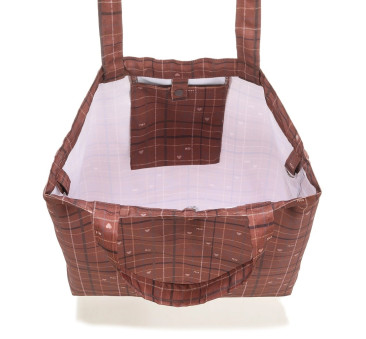 Moo Meadow Plaid - Torba Shopper Bag z Kieszonką - Tote Bag - La Millou