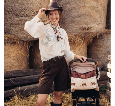 Organizer do Wózka - Moo Meadow Plaid - Premium - La Millou Feeria