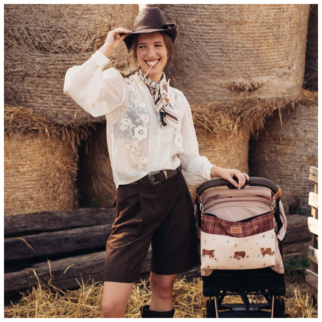Organizer do Wózka - Moo Meadow Plaid - Premium - La Millou Feeria