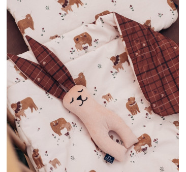 Zabawka Królik - Moo Meadow Plaid Velvet - Pierwsza Maskotka Króliczek - La Millou
