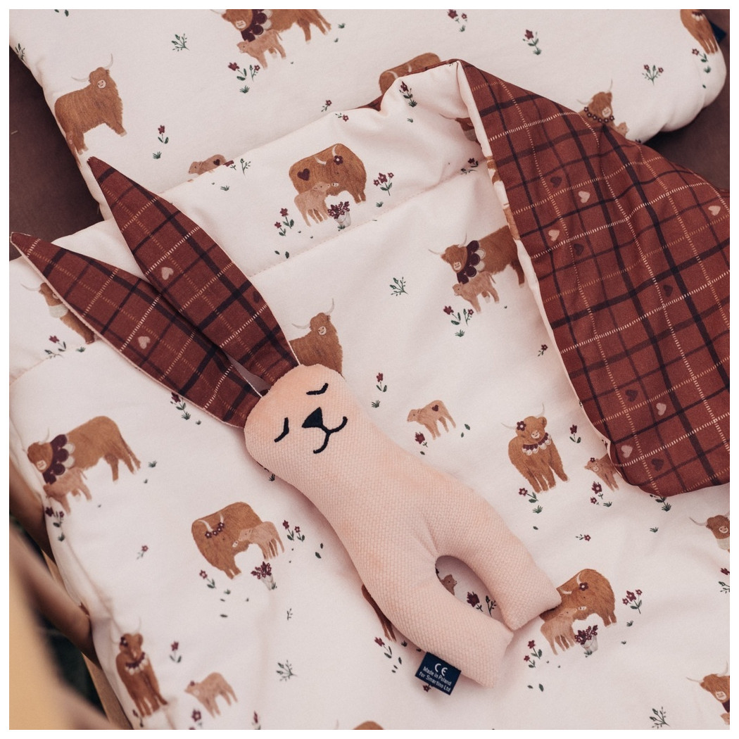 Zabawka Królik - Moo Meadow Plaid Velvet - Pierwsza Maskotka Króliczek - La Millou