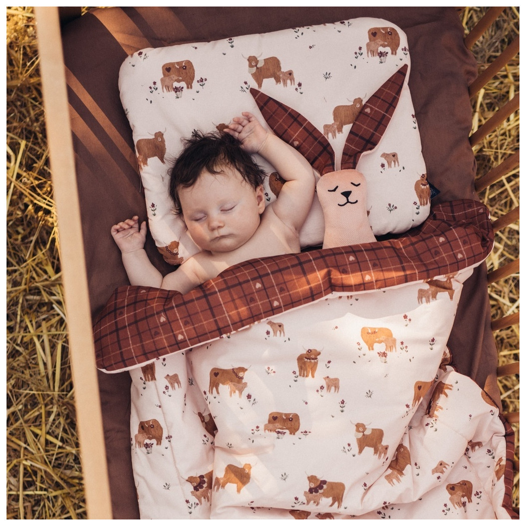 Zabawka Królik - Moo Meadow Plaid Velvet - Pierwsza Maskotka Króliczek - La Millou