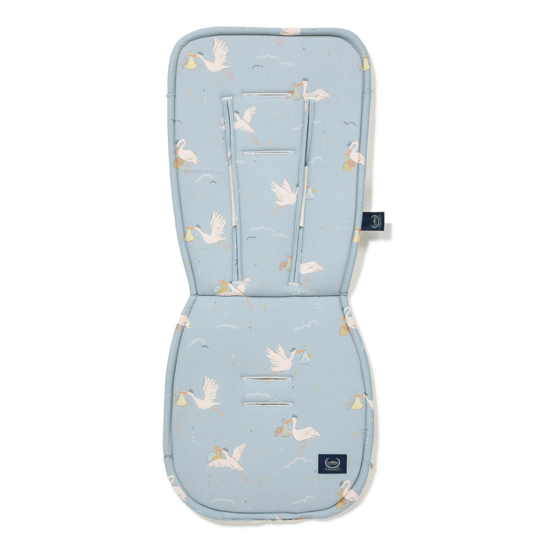 Bebe Mignon Blue Bawełna Velvet - Multi Wkładka do Wózka - Stroller Pad - La Millou