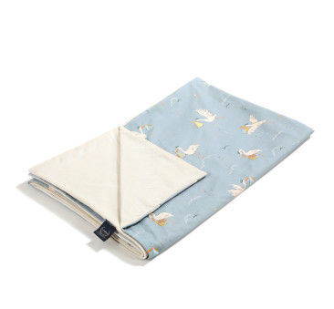 Lekki Kocyk Velvet roz. L - Bebe Mignon Blue Rafaello - 110x140 cm - La Millou