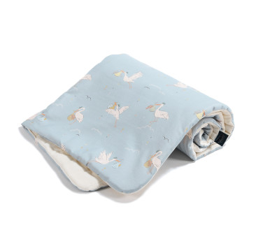 Ciepły Koc Velvet roz. M - Bebe Mignon Blue Rafaello - 80x100 cm - La Millou
